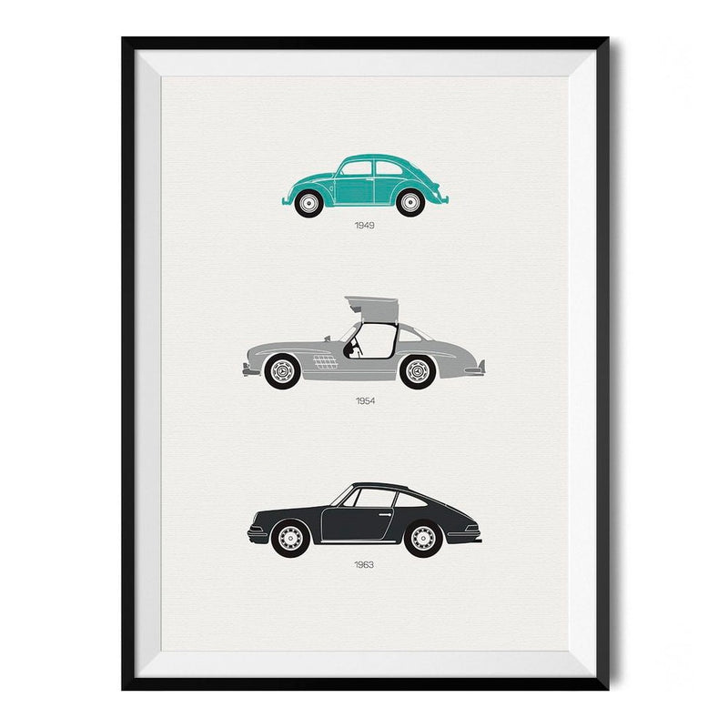 Affiche From The Alpes To The Autobahn - Rear View Prints - cadre