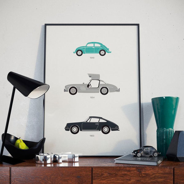 Affiche From The Alpes To The Autobahn - Rear View Prints - meuble déco