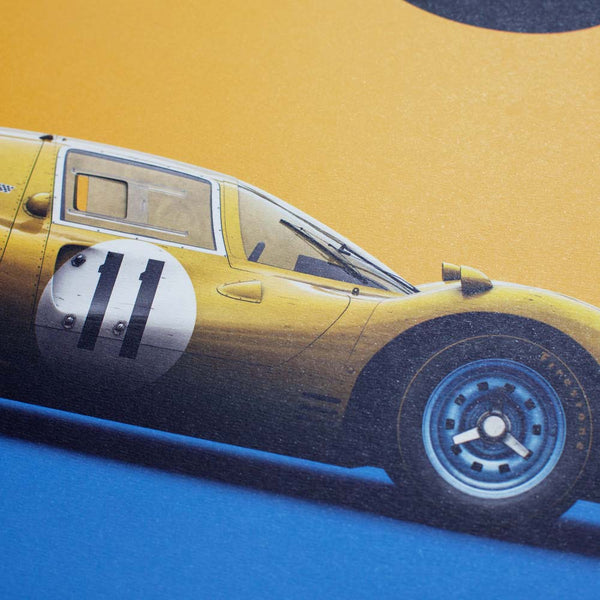 Affiche Ferrari 412P - Yellow - Spa-Francorchamps - Automobilist - détail